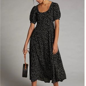 Anthropologie + Faithfull The Brand Eveline Polka Dot Midi Dress